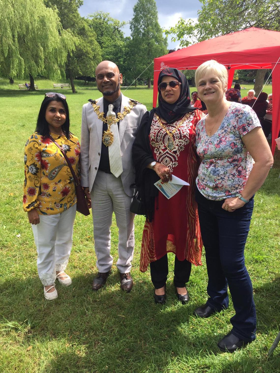 Penny with the Mayor at the Picnic